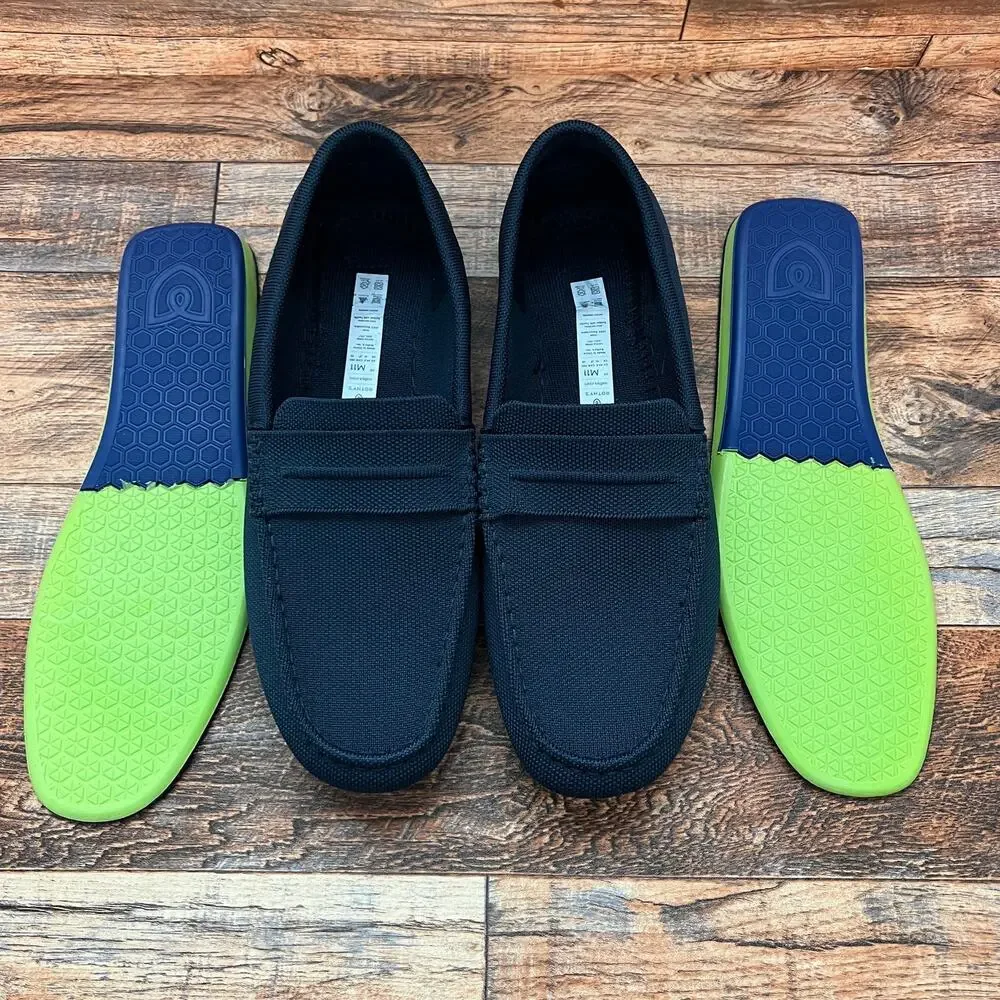 Rothy's the Driving Loafer Navy Blue Men's 11 Shoe Washable